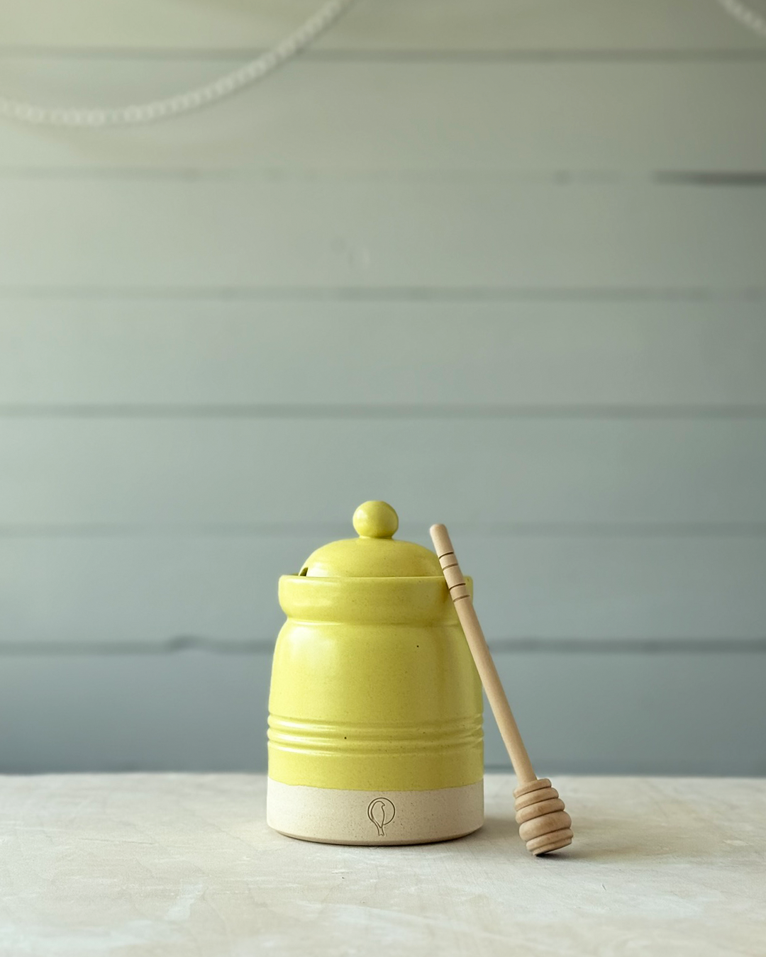 Honey Pot with Wooden Stirrer